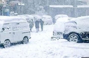 مری اور گلیات میں برفباری تھم گئی،گلیات میں 8 انچ، مری میں 6 انچ برف ریکارڈ